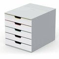 Durable Office Products Drawer Box, White Drawers, 11-1/2inWx14inDx11inH, Multi DBL762527